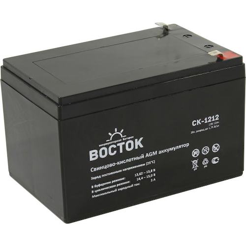 Аккумулятор для ИБП (батарея для UPS) ВОСТОК СК-1212 12В 12 Ач