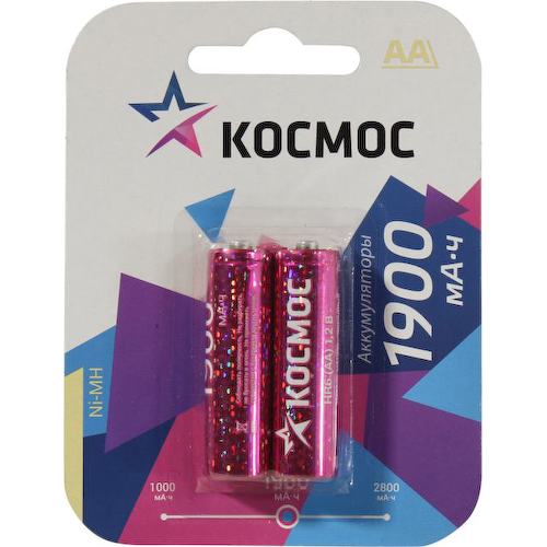 Аккумулятор Космос КОСR6NIMH(1900mA) 2 шт.
