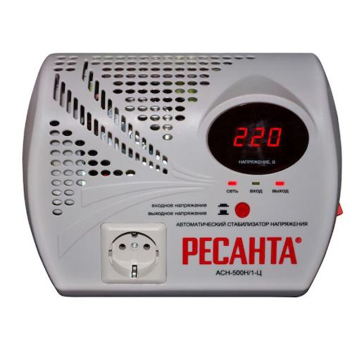 Стабилизатор напряжения 0.5 кВт Ресанта АСН-500 Н/1-Ц