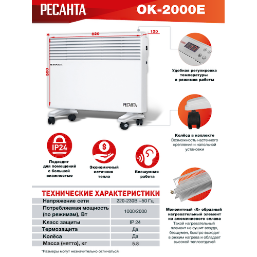 Конвектор Ресанта ОК-2000Е