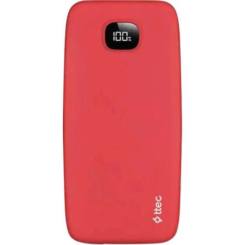 TTEC 2BB209GK TTEC ChargeUp Pro LCD 10.000mAh PD 20W Powerbank - Red
