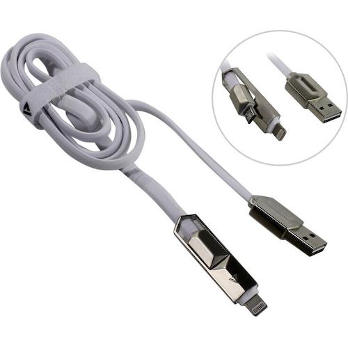 Кабель Lightning ACD Dual ACD-U924-PMW Плоский кабель 1 м.
