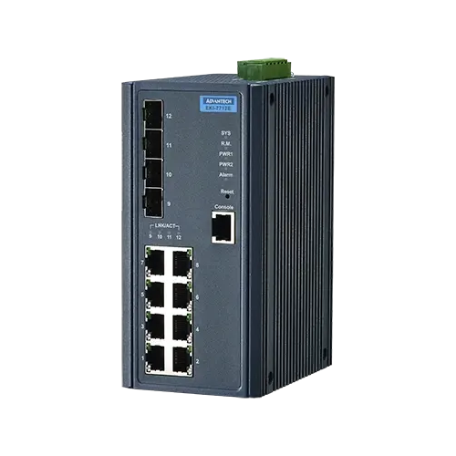 Advantech <EKI-7712E-4F-AE> Управляемый коммутатор (8 x 100 Мбит/с, 4 x SFP)