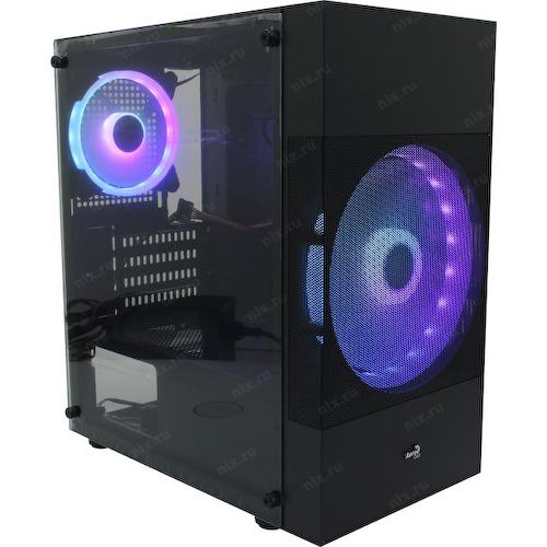 Корпус Minitower AeroCool Atomic Atomic Lite-G-BK-v2 MicroATX без БП с окном