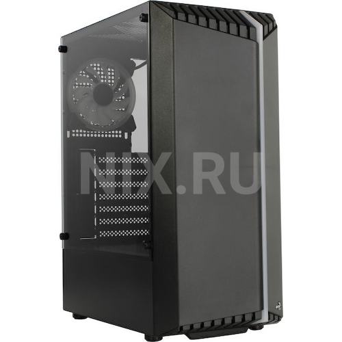 Корпус Miditower AeroCool Bionic-G-BK-v2 ATX без БП с окном