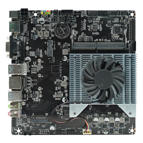 AFOX AFMIN100-1L-V2 (Celeron N100 onboard) (RTL) Dsub+HDMI GbLAN SATA Mini-ITX 2xDDR4 SODIMM