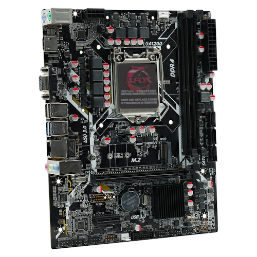 AFOX CORPORATION IH510D4-MA6-V2 Материнская плата/ MB AFOX INTEL H510 s1200, 2xDDR4(64GB), 1xPCIe 4.0x16, 1xPCIe x1, 1x