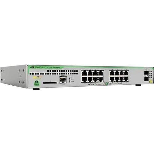 Коммутатор Allied Telesis AT-GS970M/18PS-R-50 (L3) 16x1Гбит/с 2SFP 16PoE 8PoE+ 247W управляемый
