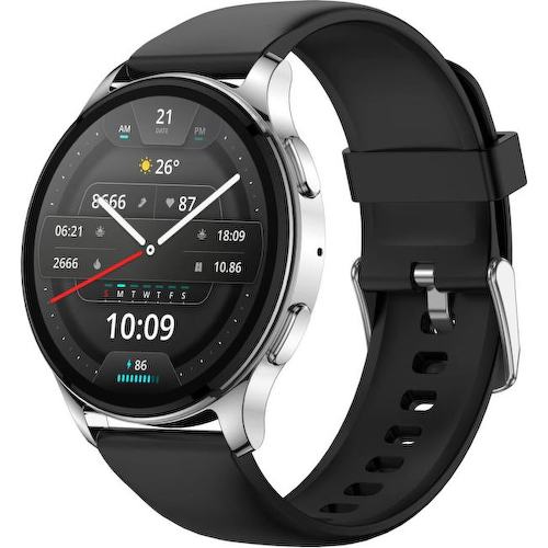 1746285 Смарт-часы Amazfit Pop 3R A2319 1.43" AMOLED корп.серебристый рем.черный ()