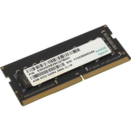 Модуль памяти Apacer <AS04GGB26CQTBGH> SO-DIMM DDR4 1x 4 Гб <PC4-21300>