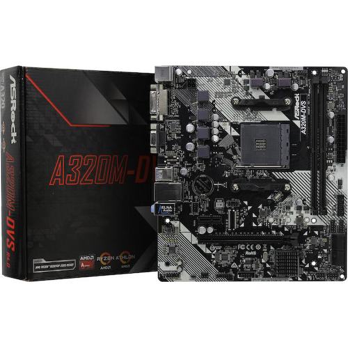 Материнская плата Socket AM4 ASRock A320M-DVS R4.0 2DDR4 MicroATX
