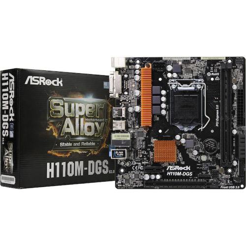 Материнская плата Socket LGA1151 ASRock H110M-DGS R3.0 2DDR4 MicroATX