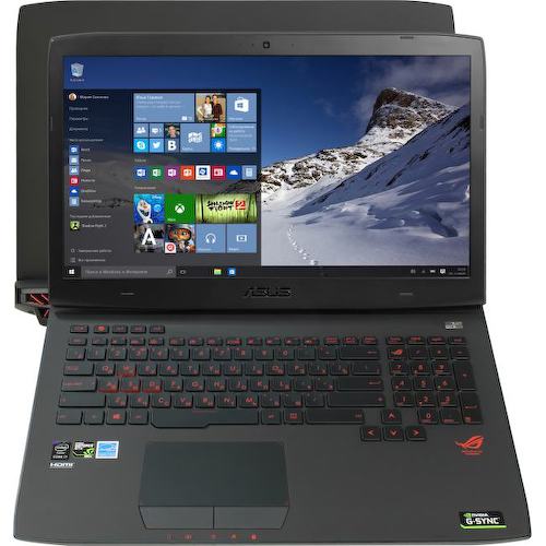 Ноутбук ASUS ROG G751JY <G751JY-T7450T> (Intel Core i7 4750HQ, 8 ГБ, 2 Тб HDD, GeForce<sup>®</sup> GTX 980M (256 бит), WiFi, Bluetooth, Win10, 17")