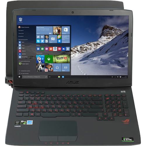 Ноутбук ASUS ROG G751JY <G751JY-T7449T> (Intel Core i7 4750HQ, 16 ГБ, 128 Гб SSD , 1 Тб HDD, GeForce<sup>®</sup> GTX 980M (256 бит), WiFi, Bluetooth, Win10, 17")