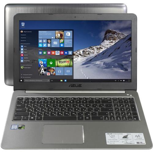 Ноутбук ASUS K Series K501UX <K501UX-DM770T> (Intel Core i5 6200U, 6 ГБ, 1 Тб HDD, GeForce<sup>®</sup> GTX 950M (128 бит), WiFi, Bluetooth, Win10, 15")