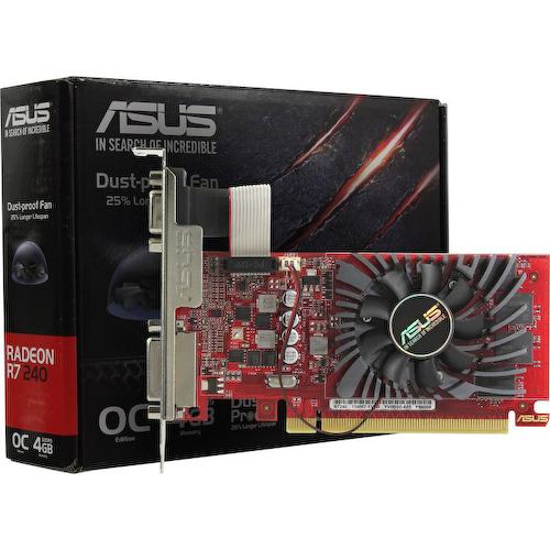 Игровая видеокарта ASUS R7240-O4GD5-L RADEON R7 240 (128 bit) OC 4 Гб GDDR5