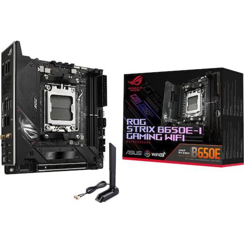 Материнская плата Socket AM5 ASUS ROG STRIX X670E-I GAMING WIFI 2DDR5 ECC/DDR5 Mini-ITX с высокой заглушкой