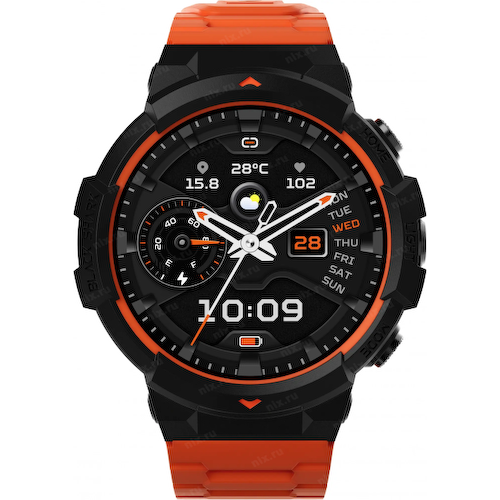 1746933 Смарт-часы Black Shark BS-W2402 (GS3 Sport) AMOLED корп.черный рем.оранжевый ()