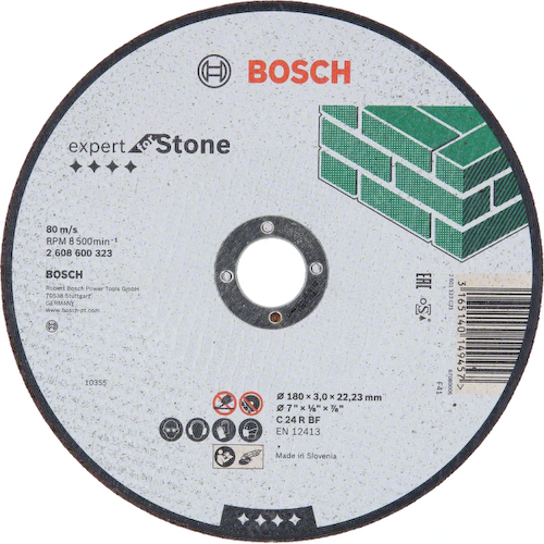 BOSCH 2608600323 Круг отрезной камень 180х3мм (2.608.600.323)