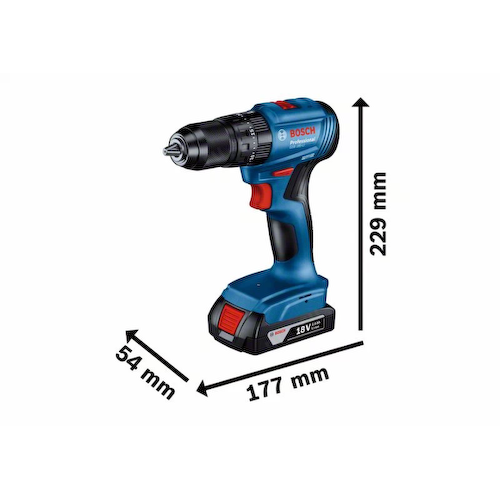 Дрель-шуруповерт Bosch GSB 185-LI аккум. патрон:быстрозажимной (кейс в комплекте) (06019K3100)