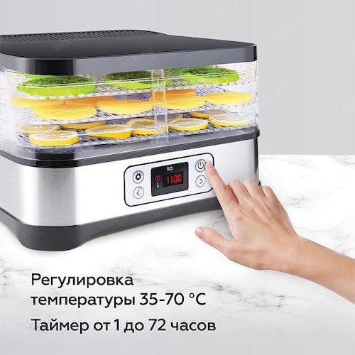 Сушилка для фруктов и овощей BQ FD1001 Black-Steel