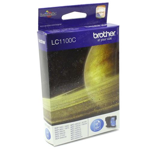 Картридж цветной (или контейнер с цветными чернилами) Brother innobella LC1100C (голубой), 1 шт.