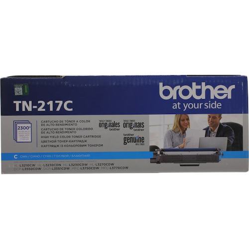 Картридж цветной (или контейнер с цветными чернилами) Brother TN-217C (голубой экономичный)