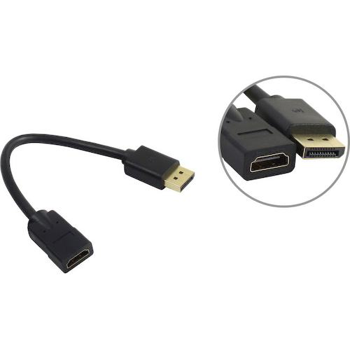 Переходник DisplayPort -> HDMI Buro BU-HDMI(F)-DP(M) 0.1 м.