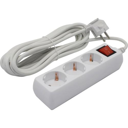 Удлинитель 1.5 кВт Buro BU-PS3.5/W 3 розетки евростандарт с заземлением 5 метров