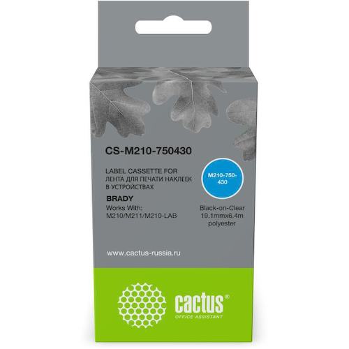 Кассета с лентой для печати этикеток Cactus CS-M210-750430