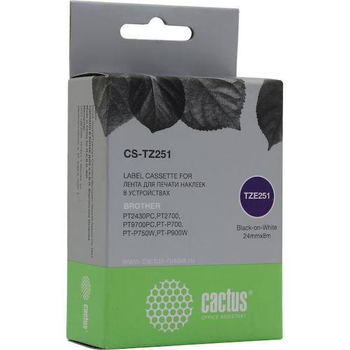 Лента для печати этикеток Cactus CS-TZ251