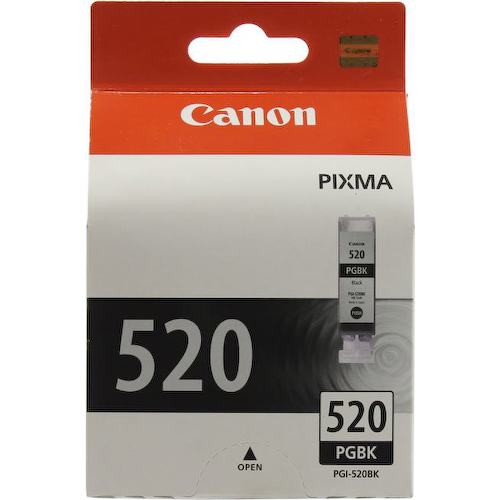 Картридж черный (или контейнер с черными чернилами) Canon PGI-520BK (с черными пигментными чернилами)