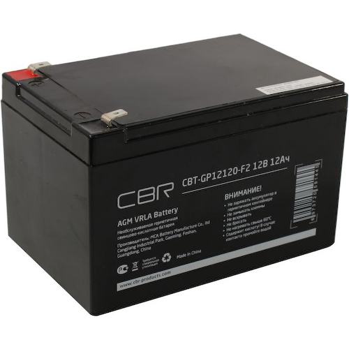 Аккумулятор для ИБП (батарея для UPS) CBR CBT-GP12120-F2 12В 12 Ач
