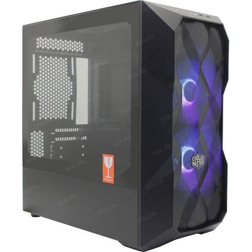 Корпус Minitower Cooler Master Masterbox TD300 Mesh MicroATX без БП с окном