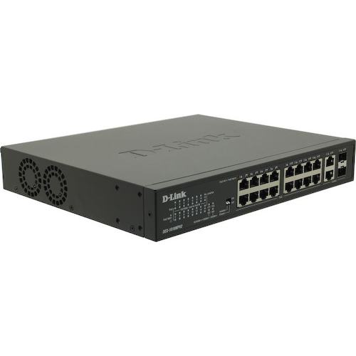 D-Link <DES-1018MPV2> Неуправляемый коммутатор (2 x 1 Гбит/с + 16 x 100 Мбит/с, 2 x SFP, 16 портов IEEE 802.3at (PoE+))
