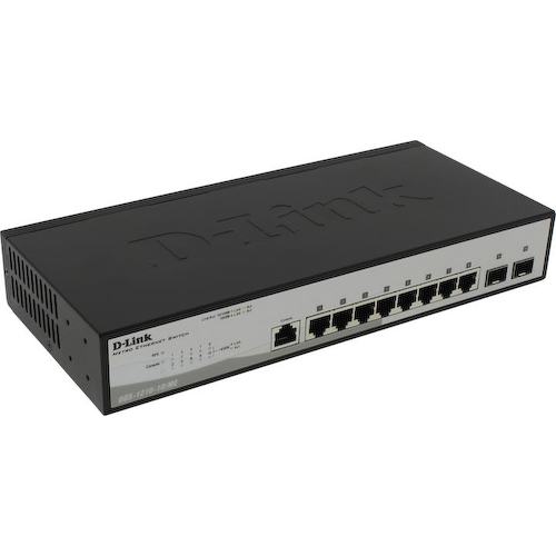 D-Link <DGS-1210-10/ME /A1A> Управляемый коммутатор (8 x 1 Гбит/с, 2 x SFP)