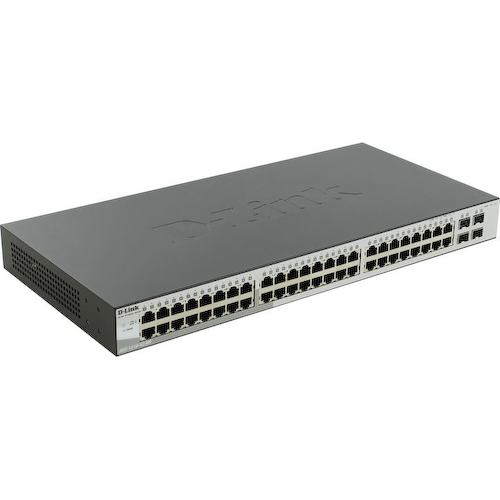D-Link <DGS-1210-52 /ME/A1A> Управляемый коммутатор (48 x 1 Гбит/с, 4 x SFP)