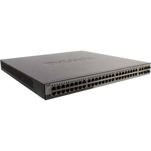 D-Link <DGS-1210-52MP/F4A> Управляемый коммутатор (48 x 1 Гбит/с, 4 x SFP, 48 портов IEEE 802.3at (PoE+))