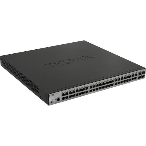 D-Link <DGS-1210-52MP/ME /A1A> Управляемый коммутатор (48 x 1 Гбит/с, 4 x SFP, 8 портов IEEE 802.3at (PoE+))