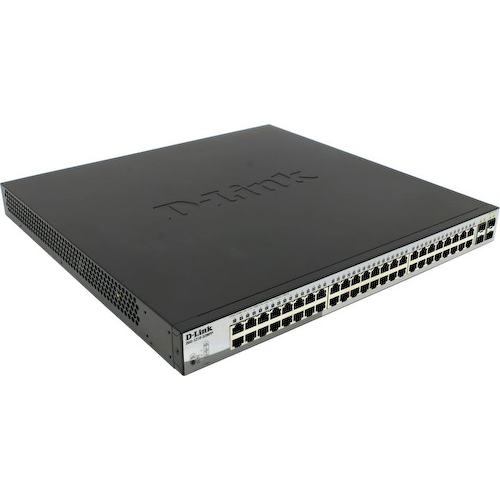 D-Link <DGS-1210-52MPP /E1A> Управляемый коммутатор (48 x 1 Гбит/с, 4 x SFP, 48 портов IEEE 802.3at (PoE+))