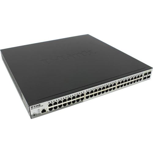 D-Link <DGS-1210-52MPP /ME/B1A> Управляемый коммутатор (48 x 1 Гбит/с, 4 x SFP, 48 портов IEEE 802.3at (PoE+))