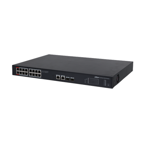 DAHUA <DH-PFS3220-16GT-190> Управляемый коммутатор (16 x 1 Гбит/с, 2 x SFP, 14 портов IEEE 802.3at (PoE+))