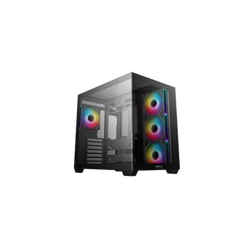 Deepcool CG530 4F без БП, боковое окно (панорама), 3x120мм ARGB Reverce вентилятора на боковой стенке, 1x120мм ARGB вен