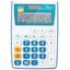 Калькулятор настольный Deli E1122/BLUE синий 12-разр., вид спереди