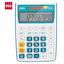 Калькулятор настольный Deli E1238/BLUE синий 12-разр., вид спереди