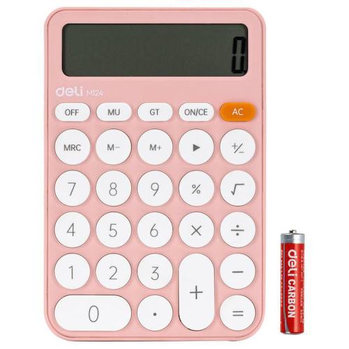 Калькулятор Deli EM124PINK