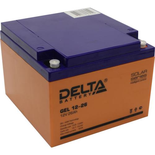 Аккумулятор для ИБП (батарея для UPS) Delta GEL 12-26 12В 26 Ач