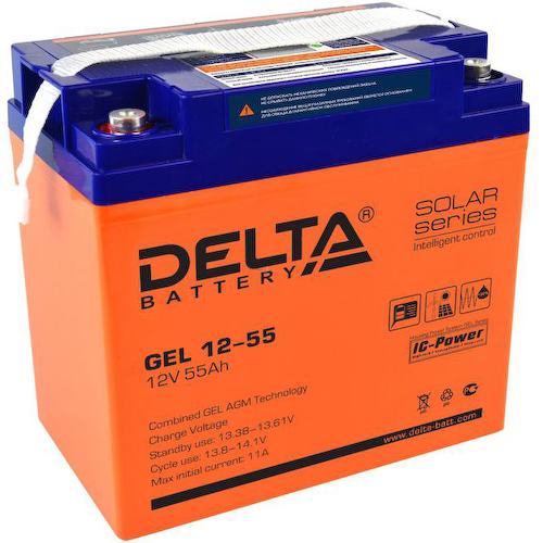 Аккумулятор для ИБП (батарея для UPS) Delta GEL 12-55 55 Ач
