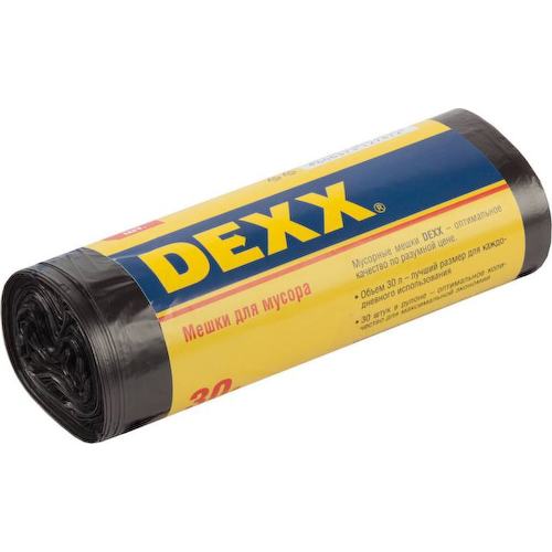 39150-30 DEXX 30 л, 30 шт, черные, мусорные мешки ()