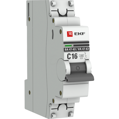 EKF mcb4763-1-20C-pro Выкл. авт однополюсный 20А С ВА47-63 4.5кА PROxima (mcb4763-1-20C-pro)